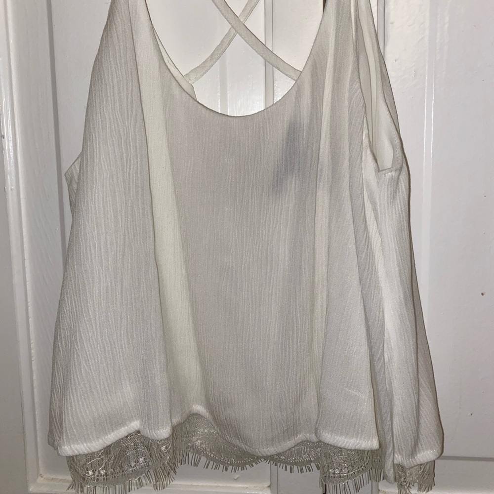 Forever 21 blouse with lace outline